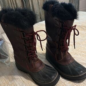 Sorrel Joan of Ark Premium red leather boots size 10
